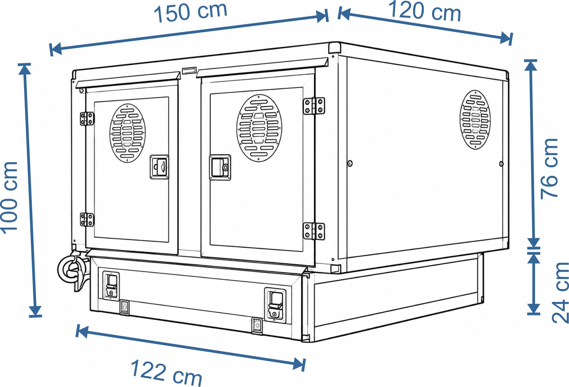 Pick - up Box für 2 Hunde